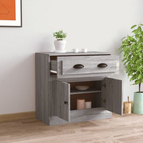 Credenza bassa,Armadietto,Mobile da Cucina Grigio Sonoma 70x35,5x67,5 cm in  Legno Multistrato -BY94336