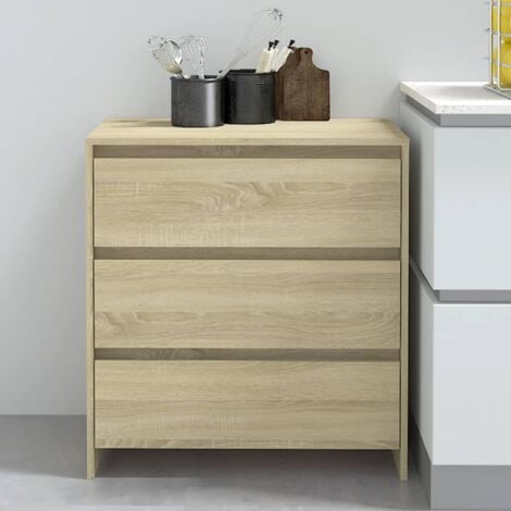 Credenza bassa,Armadietto,Mobile da Cucina Bianco Lucido 80x30x60