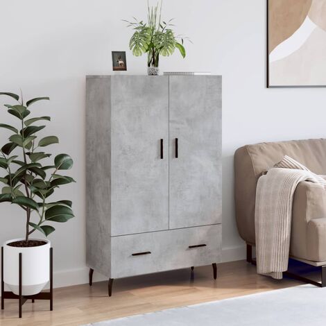 Credenza bassa,Armadietto,Mobile da Cucina Grigio Cemento 69