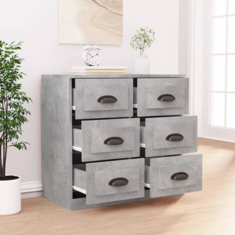 Credenza bassa,Armadietto,Mobile da Cucina Grigio Cemento 70x35,5x67,5 cm  in Legno Multistrato -BY72861