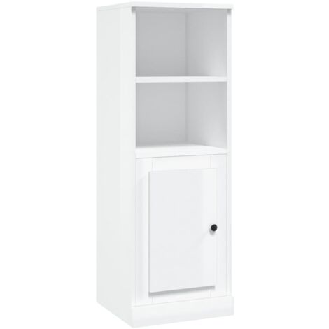 Credenza bassa,Armadietto,Mobile da Cucina Bianco Lucido 80x30x60 cm in  Legno Multistrato -BY65349