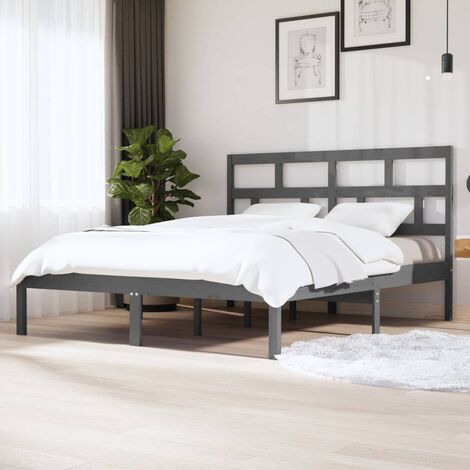 Struttura Letto Per Adulti,Telaio Del Letto,Giroletto Con Testiera Nero 6FT Super King Size Legno Massello Qsw53766 77450430