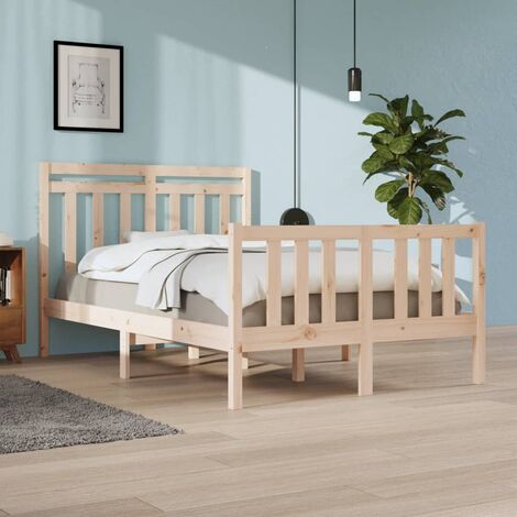 Struttura Letto per adulti,Telaio del letto,Giroletto in Legno Massello  120x190 cm 4FT Small Double