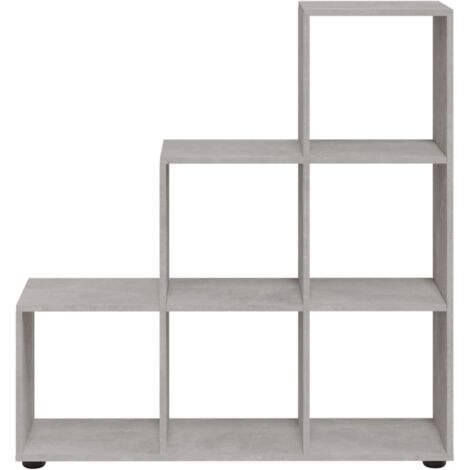 Libreria Hampton, Mobile portalibri bassa bifacciale, Scaffale con tre  scomparti, Scaffale moderno da ufficio, 110x24h97 cm, Rovere