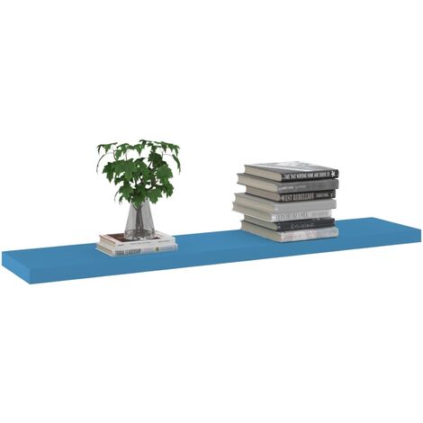 Scaffale Portaoggetti a Parete,Libreria Scaffale Blu 120x23,5x3,8 cm in MDF  -96004