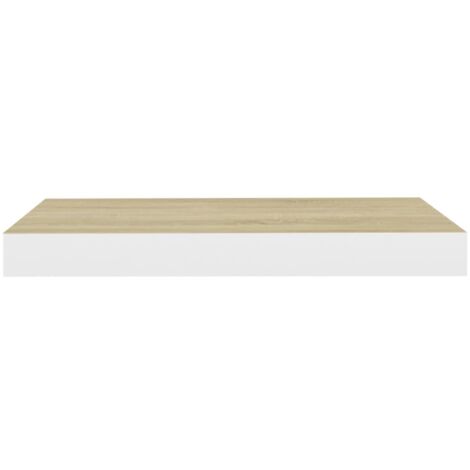 Mensole da parete sospese 4 pezzi nere 50x23x3,8 cm MDF