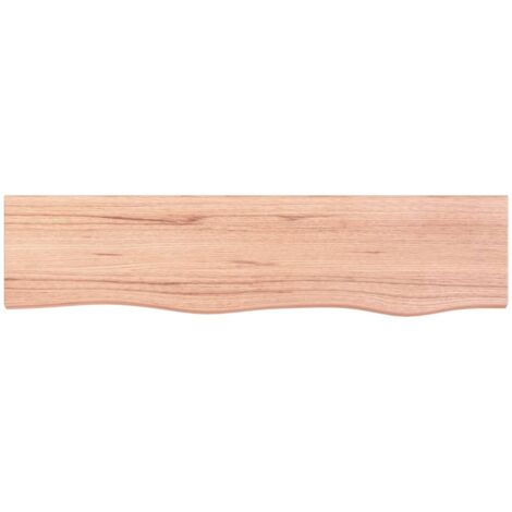 Mensola Libreria Muro,Ripiano a Parete Marrone Chiaro 80x20x2 cm Massello  Rovere Trattato -23572