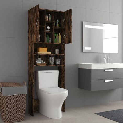 Mobile per Lavatrice,Armadietto Bagno Bianco 70,5x25,5x90 cm -42028