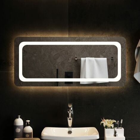 Specchio con Luci LED Moderno per il Bagno 90x40 cm -15299