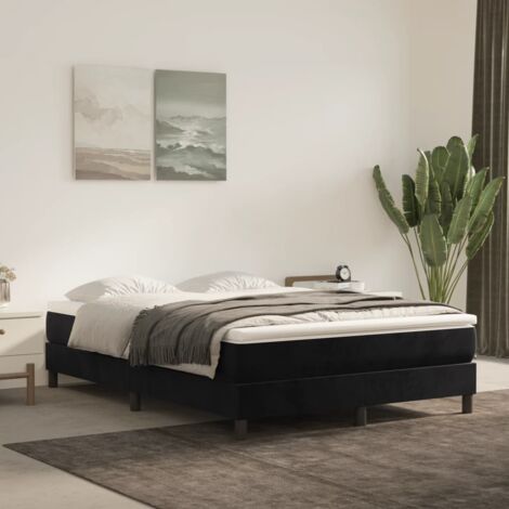 Giroletto a Molle Moderno, Struttura Letto, Letto per adulti, Letto  Matrimoniale Nero 140x190 cm in Tessuto