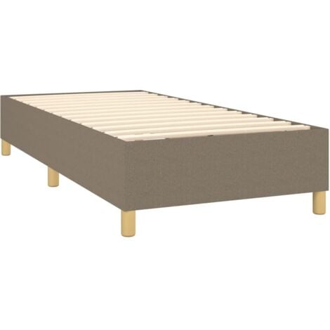 Giroletto a Molle Moderno, Struttura Letto, Letto per adulti, Letto singolo  Tortora 100x200 cm in Tessuto