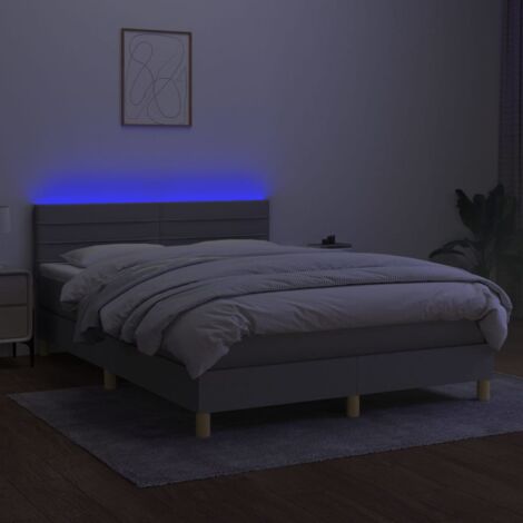 Maison Exclusive - Letto a Molle Materasso e LED Grigio Chiaro