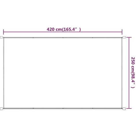 Paravento Verticale, Tenda da Sole, Pannelli divisori,per balcone, terrazza  Tortora 250x420 cm in Tessuto Oxford KDLO365383 MaisonChic