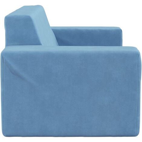 Divano Relax Moderno 2 Posti,Sofa Divano per Bambini Blu in Morbido Peluche  -DVB67950