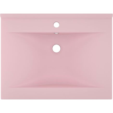 Lavandino Bagno, Lavabo d'Appoggio, Lavabo Bagno con Design Moderno con  Troppopieno Rosa Opaco 36x13 cm in Ceramica HWQ39534 MaisonChic