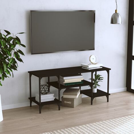 Mobile Porta TV，Mobili TV，Tavolino TV Nero 102x35x45,5 cm in Legno  Multistrato MCWN937257 MaisonChic