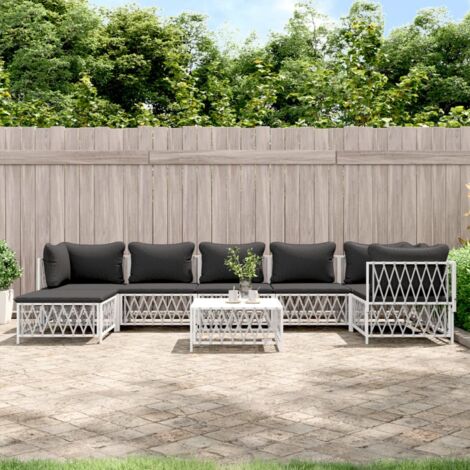 Divano Da Giardino 2 Posti In Polyrattan Nero Con Cuscini - Set Salotto Esterno Con Contenitore Integrato - Foto 7