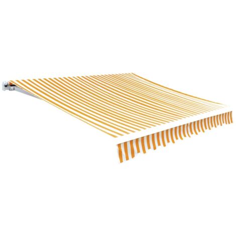 Tessuto Di Ricambio Per Mantovana Tenda Da Sole - Grigio Giallo, 4m, Resistente UV E Acqua - Foto 10