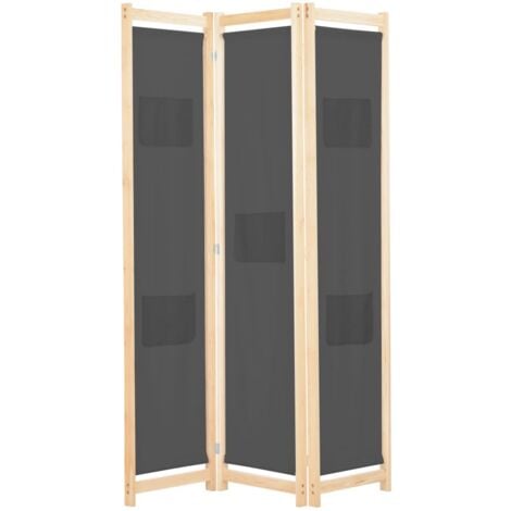 Divisorio Ambienti 3 Pannelli - 525x180cm In Tessuto, Marrone, Paravento Pieghevole Per Privacy - Foto 5