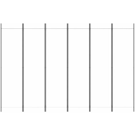 Paravento，Divisorio a 4 Pannelli，Frangivista Separé Divisorio per Ambienti  Bianco 300x200 cm Tessuto BEV81567 MaisonChic