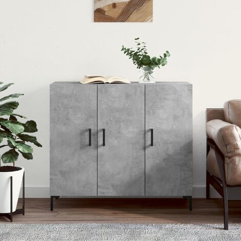 Credenza,Madia per salotto,Buffet da cucina Grigio Cemento 90x34x80 cm in legno Multistrato MCI798289 Maisonchic