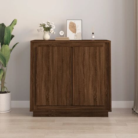 BA&Iuml;TA Buffet INES In Legno Con Ante In Rattan - 90cm, Marrone, Per Soggiorno O Sala Da Pranzo