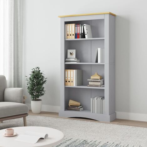 Libreria Girasole, Biblioteca a 4 ripiani regolabili, Scaffale per libri,  Mobile da parete con ripiani, 100% Made in Italy, 60x30h195 cm, Bianco, con  imballo rinforzato