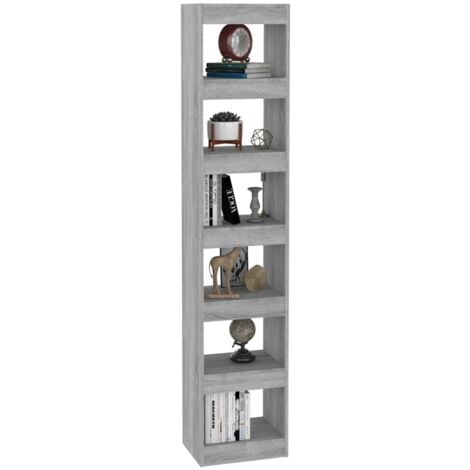 Libreria/Divisorio，Scaffale，Armadio per libri Grigio Sonoma 40x30x198 cm  MCI554923 MaisonChic