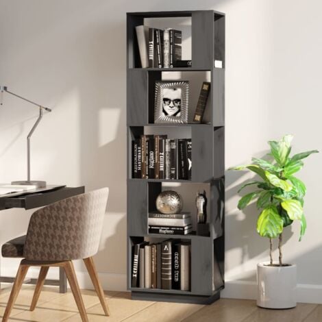 Libreria in Legno a 4 Ripiani, Libreria Organizzatore Aperta a 7 Cubi,  Scaffali a Telaio, Consolle Industriale Ampia per Home Office, Soggiorno,  Camera da Letto, Ingresso, Marrone