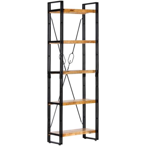 Homcom Libreria Scaffale in Legno a 3 Ripiani con 4 Scompartimenti e 2 ante  Legno Naturale 61.5x29.5x80cm