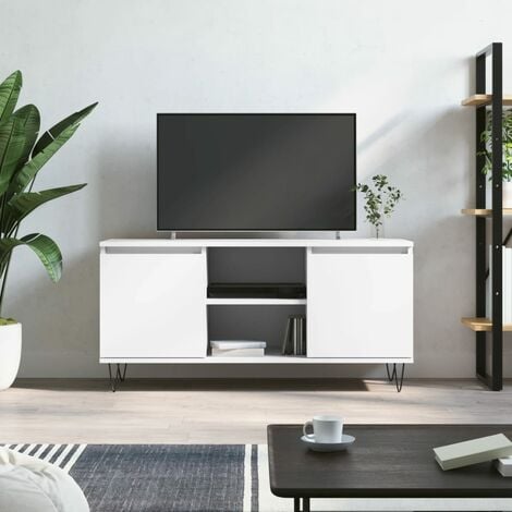 Maison Exclusive - Mobile Porta TV Bianco 160x35x55 cm in Legno Multistrato