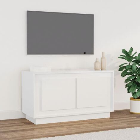 Mobile TV Estensibile DEZAGCE – Panca Bianca Con Armadi Da 120 A 175 Cm Per Soggiorno