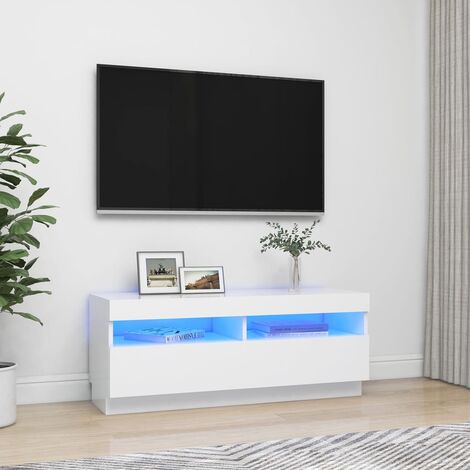 Mobile TV Con Luci LED RGB - Design Moderno, Ampio Storage, Legno Multistrato Resistente - Foto 5