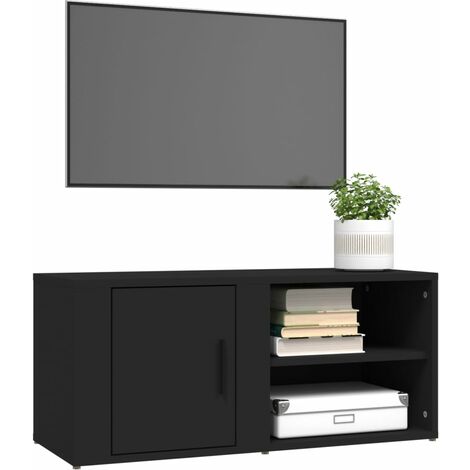 2 pz Mobile Porta TV, Tavolino TV Per Salotto, Armadietti a per TV Nero  80x31,5x36