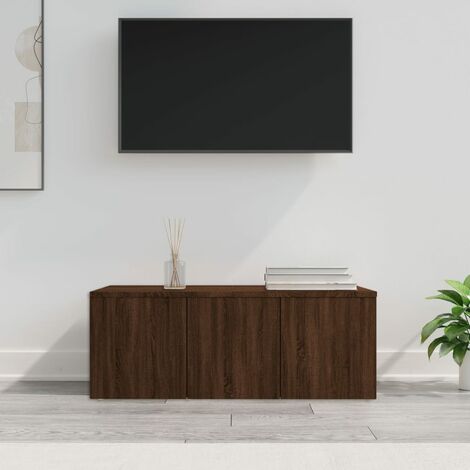 Mobile Porta TV, Armadietti per TV, Tavolino TV Per Salotto Rovere Marrone  80x34x30 cm in Legno