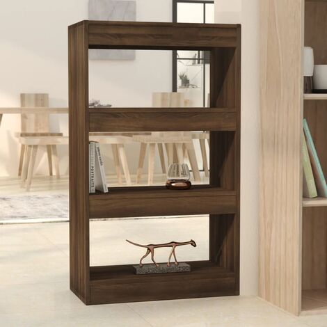 Libreria, Divisorio, Scaffale Portaoggetti, Scaffale per libri e documenti  Rovere Marrone 60x30x103 cm in Truciolato KOS69628 MaisonChic