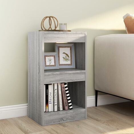 Libreria, Divisorio, Scaffale Portaoggetti, Scaffale per libri e documenti  Grigio Sonoma 40x30x72 cm KOS71986 MaisonChic