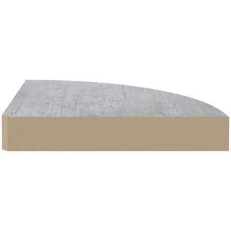 Mensola Angolare, Mensola a Muro, Scaffale a parete, Espositore da Parete  Grigio Cemento 35x35x3,8 cm in MDF KOS27372 MaisonChic