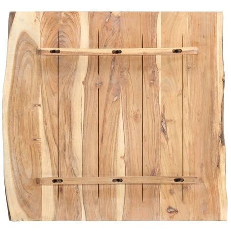 VidaXL Piano del Tavolo in Legno Massello di Acacia 80x(50-60)x2,5 cm