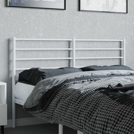 Testiera per Letto，Testata del letto，Schienale del letto in Metallo Bianco 120  cm CNWI111463 MaisonChic