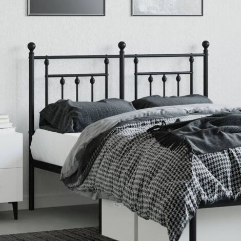 Testiera per Letto，Testata del letto，Schienale del letto in Metallo Nero  120 cm CNWI182953 MaisonChic