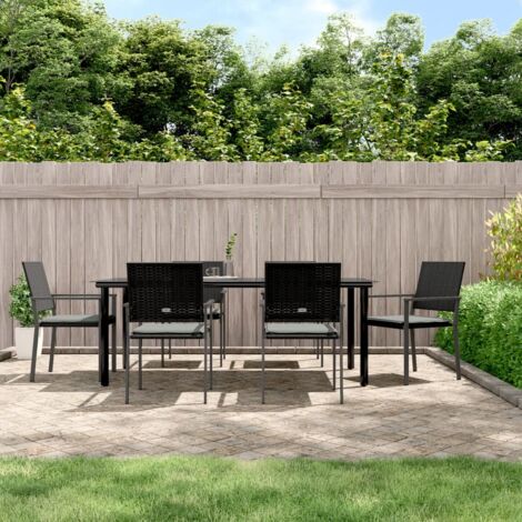 7 pz Set Pranzo da Giardino con Cuscini，Salotti da giardino，Set tavolo e  sedie da