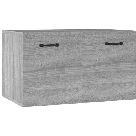 Pensile da Cucina，Armadietto a Muro，Armadio Sospeso da Parete Grigio Sonoma  60x36,5x35 cm Legno