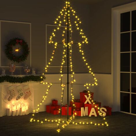 Albero di Natale a Cono 240 LED，Albero effetto Realistico，Decorazioni  natalizie per Interni Esterni 118x180