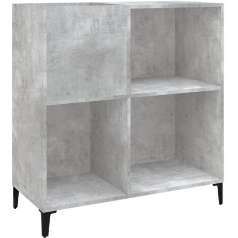 Mobile Porta Dischi Grigio，Mobili TV，Armadio da soggiorno Cemento  84,5x38x89 Legno Multistrato CNWI824037 MaisonChic