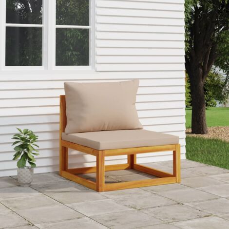 VidaXL Divano Da Giardino Singolo Con Cuscini - Rattan PE Nero, Seduta Profonda, Poltrona Relax Per Esterno, 76x67x60 Cm