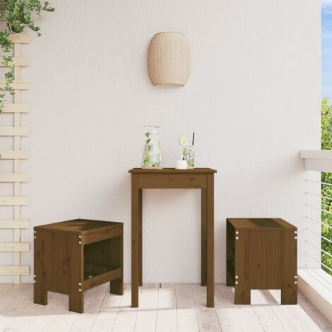 Set di 2 Sgabelli da Bar，Sgabelli Alti，Sgabelli Cucina，Sedie da Bar Miele  40x36x45 cm Legno Massello di Pino CWW228517 MaisonChic