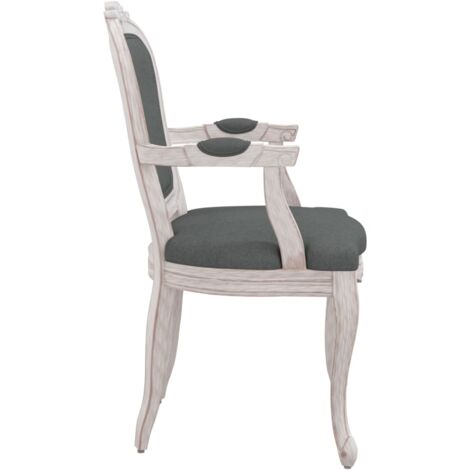 Sedia da Pranzo，Sedie da Cucina Moderne，Sedie da Salotto Grigio Scuro  62x59,5x100,5 cm in Tessuto CWW618401 MaisonChic