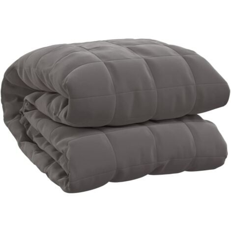 Coperta Ponderata，Coperta Antistress，Coperta pesante Grigia 220x230 cm 11  kg Tessuto CWW423856 MaisonChic