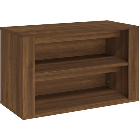 vidaXL Scarpiera Nera 75x35x45 cm in Legno Multistrato - vidaXL